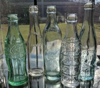 5 Altoona Pa Soda Pop Bottles Coca - Cola Sanitary Lusch Bottling Co Beverage Corp