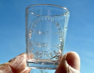 Ca 1900 Des Moines,  Iowa Ia " Dr.  S.  Copeland & Mclean " Drug Store Dose Glass