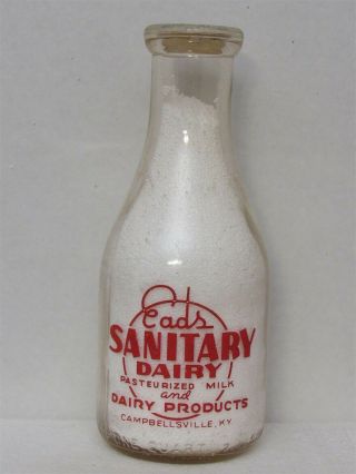 Trpq Milk Bottle Eads Sanitary Dairy Products Campbellsville Ky Taylor County 53