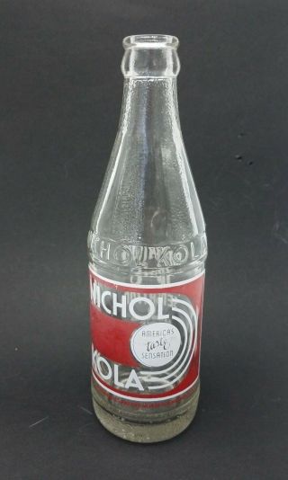 Vintage Nichol Soda Cola Soda Pop Bottle 1960s Longview Wa Standard Bottling Co