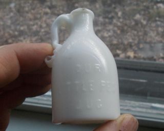 White Milkglass Our Little Pet Jug Mini Jug With Drippy Applied Handle Real