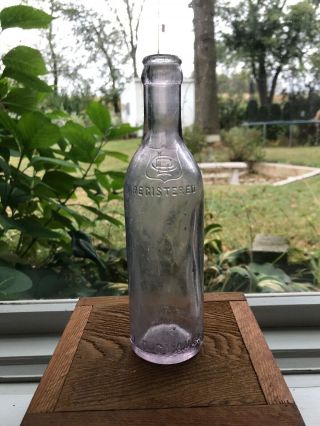 Old Hutch Hutchinson Soda Bottle – L.  D.  Claud’s Allentown P.  A.  Purple Tint
