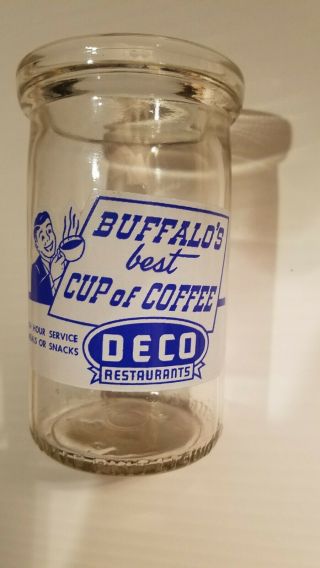 Deco Restaurants Buffalo Ny Coffee Jar Take Out Cup Dairy Creamer