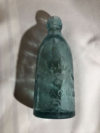 Vintage Collectible Blob Top Bottle Sass & Hafner,  Chicago Il