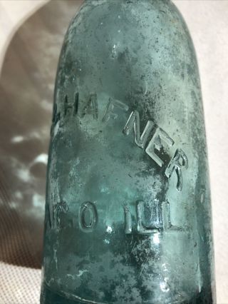 Vintage Collectible Blob Top Bottle Sass & Hafner,  Chicago Il 3
