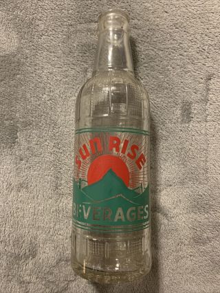 Vintage Sun Rise Beverages Acl Soda Bottle By Coca - Cola Aurora,  Mo.  Missouri