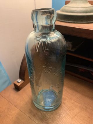 Vintage Glass Kueblers Sons Bottlers Easton Pa Beer Soda Bottle