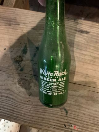 6 Pack Vintage White Rock Ginger Ale Soda Pop Beverage Bottle - 7 Oz