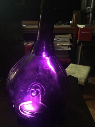 Amethyst Or Purple Jenny Lind Fislerville Glass Bottle