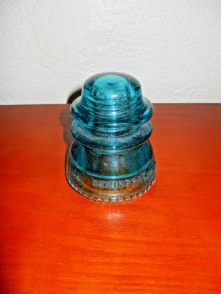 Vintage Hemingray 42 Glass Insulator Aqua/blue
