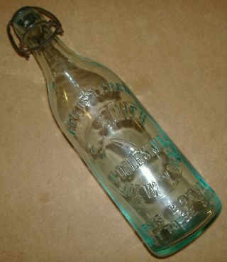 C1890 S.  Smith Cobleskill York Ny Blob Top Bottle With Bale - Attic