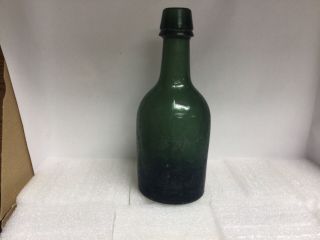 Dark Green Iron Pontil,  With Full Iron,  Squat Porter Beer Bottle Philadelphia Pa