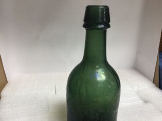 Dark Green iron pontil,  with full Iron,  squat porter beer bottle Philadelphia PA 3