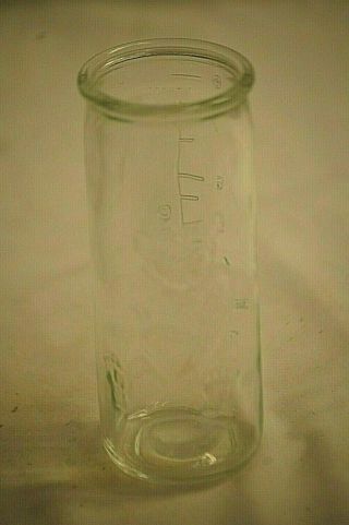 Vintage Clear Glass Baby Bottle W Embossed Teddy Bear 8 Oz.  (no Lid)