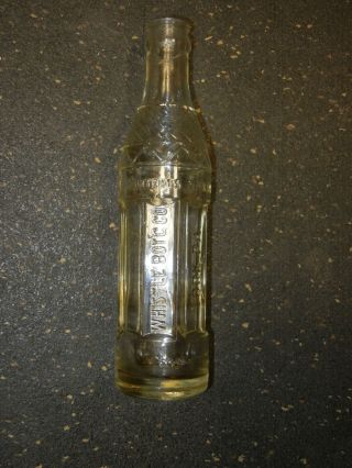 Vintage Whistle Bottle Co Soda Pop Bottle In Minty