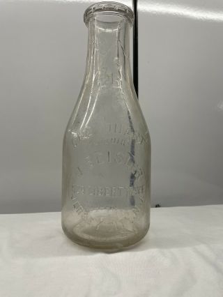 Vtg J Beisler Liberty Ave Jersey City Nj Glass Milk Bottle 1 Quart Scarce Htf