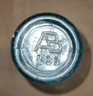 Vintage Clear Glass Beer Bottle Ab (anheiser Busch?) K22