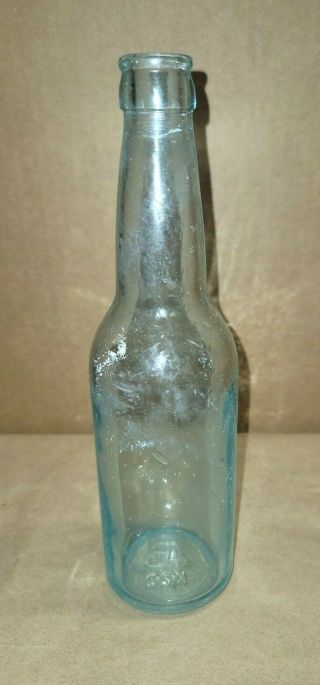 Vintage Clear Glass Beer Bottle AB (Anheiser Busch?) K22 2