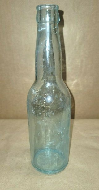 Vintage Clear Glass Beer Bottle AB (Anheiser Busch?) K22 3