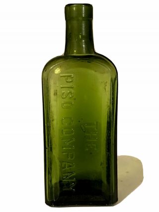 Antique Green The Piso Company Cannabis Cough Medicine Bottle