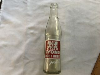 1946 Lyons “so Good” Root Beer 10 Oz.  Bottle,  Phoenix,  Arizona