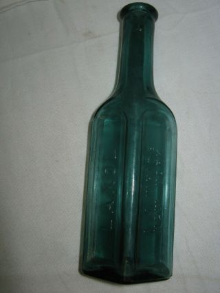 Antique Blue 7 " Medical Embossed,  " Laxol " / A J White Bottled Dated Apr 10 1894