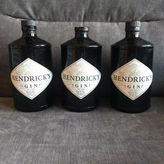 3x Empty Hendricks 70cl Gin Bottles
