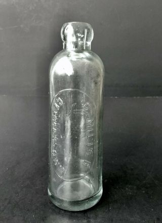 Antique C Miller Germantown Embossed Blob Top Bottle