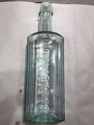 Vintage N.  L.  Clark & Co.  Peruvian Syrup Medicine Bottle 8” 1880 - 90’s