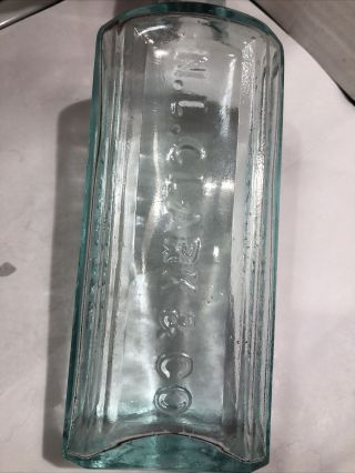 Vintage N.  L.  Clark & Co.  Peruvian Syrup Medicine Bottle 8” 1880 - 90’s 2