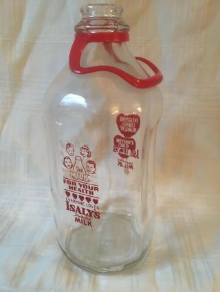 Vintage Half Gallon Milk Bottle Isaly 