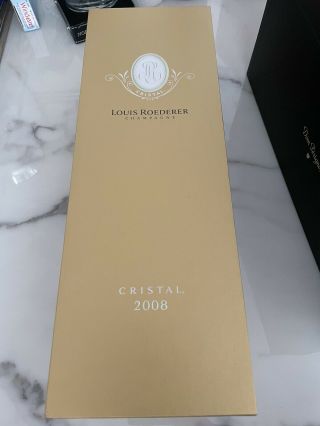 Louis Roederer Cristal Champagne Empty Bottle And Box 2008