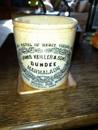 Vintage C1900s 1lb Size James Keiller & Sons Dundee Marmalade Jar