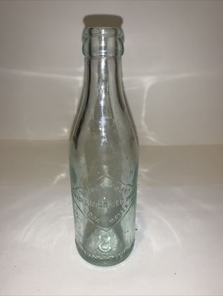 Vintage Simon Pure Soda Water Bottle 6 1/2 Oz Murphysboro Illinois Aqua