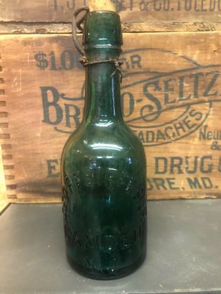 Geo Pfeiffer Jr Camden Nj Jersey Blob Top Squat Soda Antique Bottle