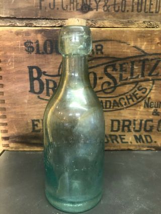 Dyottville Glassworks Philada Philadelphia Blob Top Squat Antique Soda Bottle