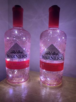Warners Light Up Gin Bottles