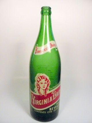 vintage ACL Soda Bottle: VIRGINA DARE of KENSINGTON,  PA - 32 OZ VINTAGE ACL 2