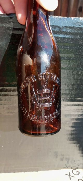 Rare Vintage Wunder Bottling Co San Francisco Ca 267 H