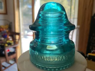 Cd 164 Aqua Hemingray No.  20 Antique Glass Telegraph Insulator Wonderful Piece