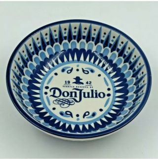 Don Julio Tequila 1942 Guacamole Salsa Bowl Ceramic Blue 2”