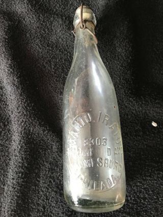 Antique Santo Irato Holmesburg,  Philada.  Blob Top Bottle