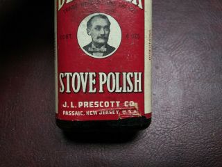 Black Silk Stove Polish J.  L.  Prescott.  6 Oz.  Glass Bottle 2