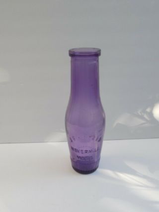 Antique Purple J.  F.  Howard Haverhill Mass Violet Bottle 7 1/4 "