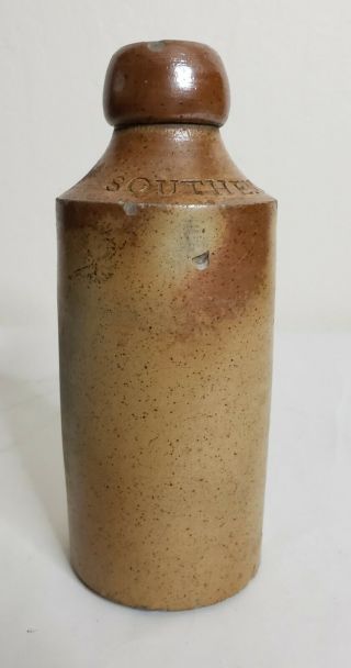 Antique Southend A.  J.  Watts Ginger Beer Stoneware Bottle Unique / Rare