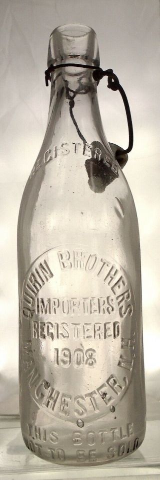 Quirin Brothers Manchester,  Hampshire Antique Blob Top Pint Beer Bottle.
