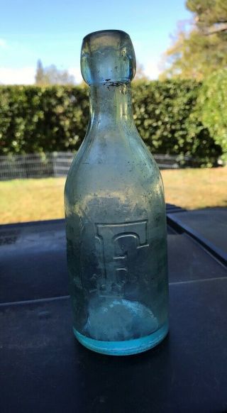 F.  Mckinney Philad.  A Old Blob Top Soda Bottle