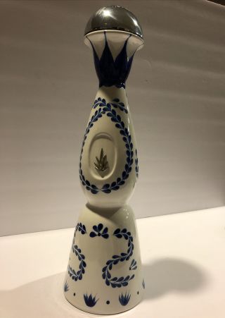 Tequila Clase Azul Reposado Ceramic Bottle Hand Painted 750ml Orig Box - Empty
