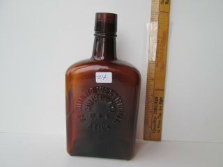 Antique Amber Whiskey Bottle Cinn.  Ohio