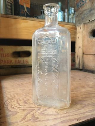 Vintage Medicine Apothecary Bottle C.  H.  Holtzman Cumberland Maryland Pharmacist